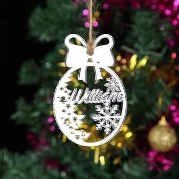 Osebno Ime Ornament, Les, Akril Božični Okrasek,Po Meri, Božična Darila, Božični Okraski, Osebno Božič