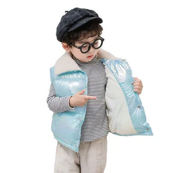 2020 Nove jesensko zimske otroci pasu coats moda zgostitev telovnik za fante, dekleta, 2-8Y toplo otrok top brez rokavov coats