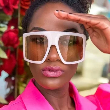 2020 Moda za Ženske, Oversize sončna Očala Črna Leopard Gradient blagovne Znamke Oblikovalec Ženski veliko retro sončna Očala oculos zonnebril dames