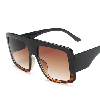2020 Moda za Ženske, Oversize sončna Očala Črna Leopard Gradient blagovne Znamke Oblikovalec Ženski veliko retro sončna Očala oculos zonnebril dames