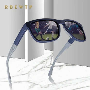 RBEWTP Nov Kvadratni Voznik Moških Polarizirana sončna Očala Premaz Ogledalo TR90 Okvir Vzmetne Noge Očala Letalstva sončna Očala Za Ženske