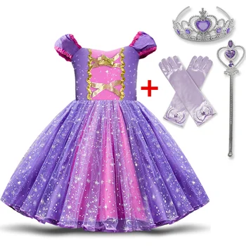 Baby Dekleta Bleščica Obleka Princess Cosplay Kostum Otrok Rojstni Dan Vestidos Otroci Halloween Carnival Oblačila