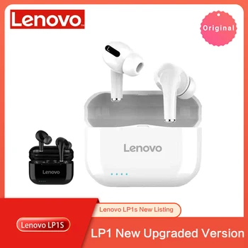 Lenovo Novo LP1S TWS Brezžične Slušalke Bluetooth Nadgrajena Različica 5.0 Dual Stereo Touch Kontrole 300mAH سماعة Fone de Ouvido LP1 S