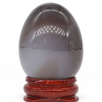 34*44 MM Siva Agate Jajce Naravni Gemstone Kristalno Mineralnih Zdravljenje Doma Žogo dekoracijo opremo Keglove Masaža Yoni Jajce