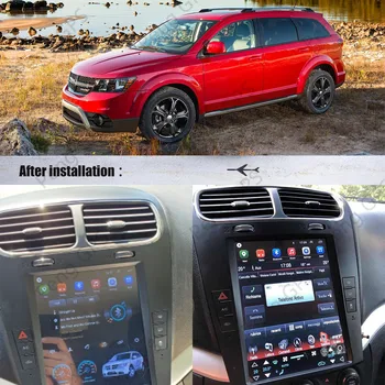 Za Dodge Journey Fiat Freemont Android Radio multimedia Audio Tesla Zaslon PX6 autoradio Avtomobilski Stereo sistem predvajalnik, GPS Navi Vodja enote