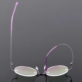 Steve Jobs Star Slog Zložljive Ultra-lahkih Pomnilnik Titana Rimless Krog Kratkovidnost Očala Optičnih Očal Okvir Moških Očala