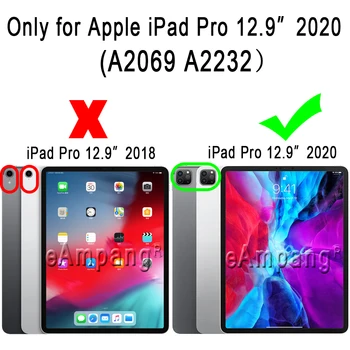 Osvetljen Tipkovnico za iPad Pro Za 12,9 2020 Tipkovnico Primeru, če Imetnik Svinčnik za Apple iPad Pro za 12,9 2020 4. Generacije Primeru Zajema