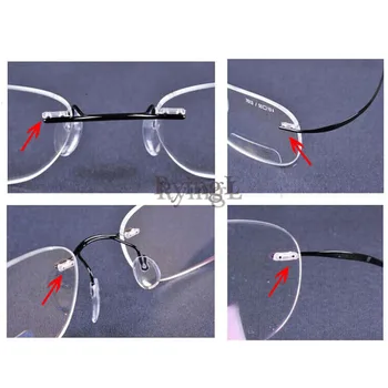 500pcs Mešani velikost Rimless Očala, Dvojne gume plug Zaklepanje Puše očala plastično dvojno tulko zatiči