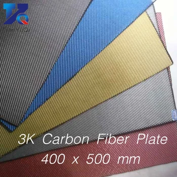 Multicolor ogljikovih vlaken ploščo, Rdeča, Modra, Srebrno 400x500mm 3K ogljika kompozitnih vlaken odbor 1 mm 2 mm 3 mm