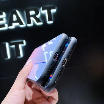 Kul, Kaljeno Steklo Primeru Telefon Za Xiaomi Mi 8 Mnz 9 Kritje Velja Za Xiaomi Redmi Opomba 7 Zajema Silikonski Rob Modno Razkošje Laser