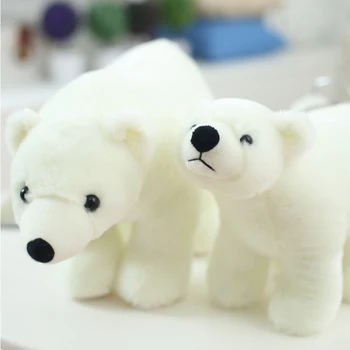 20/25/35/45 cm Super Lep Polar Bear Družine Polnjene Plišastih Placating Igrača Pure White Bear Mehko Tkanino Lutka Darilo za Otroke