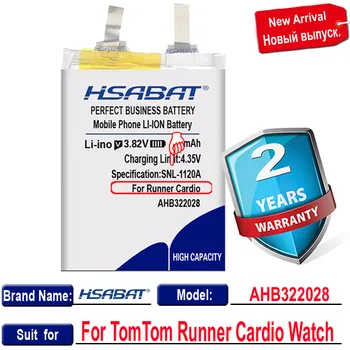 HSABAT AHB322028 400mAh Vrh Zmogljivost Baterije za TomTom Runner Kardio Watch Baterije