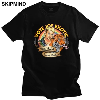 Glasovanje Joe Eksotičnih Za Presiednt Tshirt Moški Bombaž Lep T-shirt Smešno Kratkimi Tiger King Tee Shirt Opremljena Oblačila Darilo
