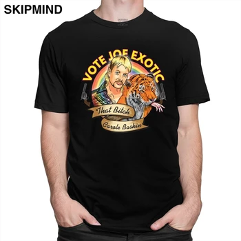 Glasovanje Joe Eksotičnih Za Presiednt Tshirt Moški Bombaž Lep T-shirt Smešno Kratkimi Tiger King Tee Shirt Opremljena Oblačila Darilo