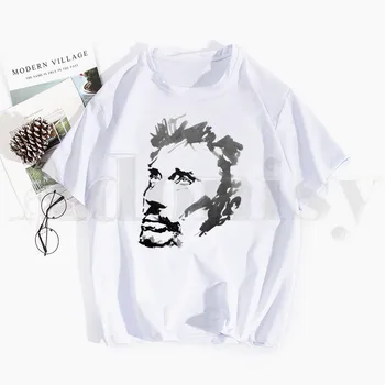 Johnny Hallyday Rock Star francoski Pevec Glasbene Moške Priložnostne Tiskanje moška T-shirt Kratek Sleeved majica s kratkimi rokavi Moški Shirt Majica