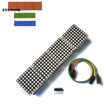10pcs MAX7219 matričnih modulov Za Mikrokrmilnik Arduino 4 V Enem Zaslonu z 5P Skladu Rdeča Zelena Modra