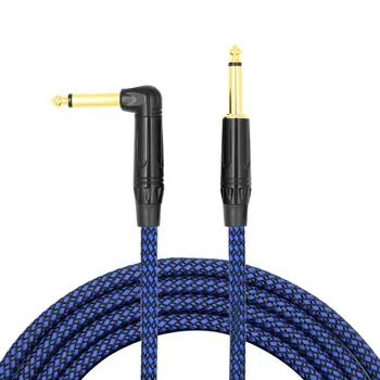 6.35 Zvok Električne Kitare Kabel Mono Jack Električno Kitaro, Bas Glasbeni Instrument Kabel Kabel Zvočnikov Kabli Amplifie Modra