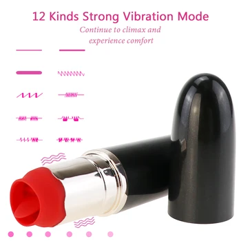 Vagina Šminka Vibrator Sex Igrača za Žensko Ustni Jezika LickingSuction Klitoris Stimulator Masturbator Erotično Sex Igrače Za Odrasle