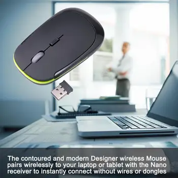 Brezžična 2.4 G, Bluetooth Miška USB Sprejemnik Ultra Tanek Slim Mini Optična za Računalnik Prenosnik Urad za igre na Srečo Prenosni Potovanje Miške