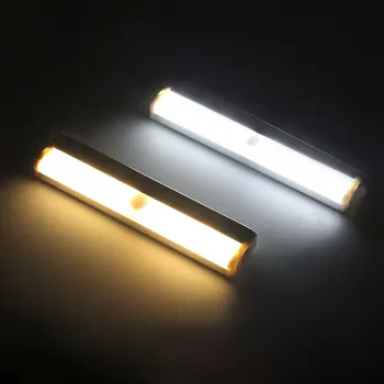 LED Pod Kabinet Svetlobe PIR Senzor Gibanja Lučka 6/10 Led 100/188mm Razsvetljava za Omaro Omari, Omaro, Kuhinja Noč Svetlobe Luz