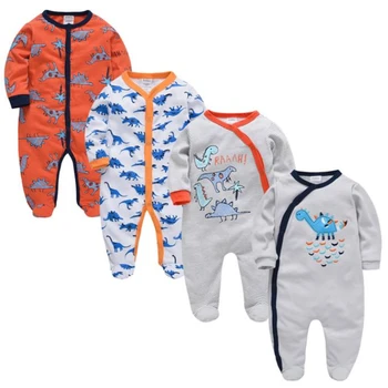 Baby Dekle Romper Novo Rojen Onesies Risanka Otroške Igralne Obleke 2019 Malčke Baby Oblačila Z Dolgimi Rokavi Novorojenčka Jumpsuits Baby Boy Pižami