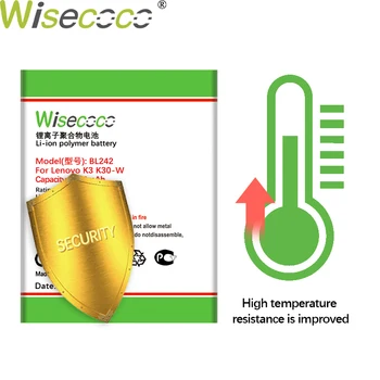 WISECOCO 4400mAh BL242 Baterija Za Lenovo K3 K30-W K30-T A6000 A3860 A3580 A3900 A6010 A6010 Plus Mobilni Telefon+Številko za Sledenje