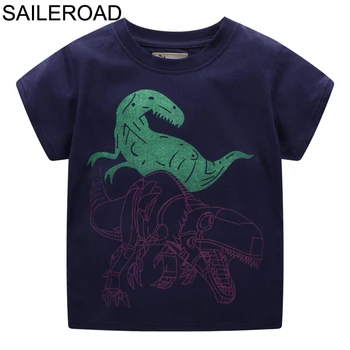 SAILEROAD Živali aplicirano Otroška Oblačila Poletje Fantje t-majice Mali Otroci Hlače otroška Oblačila za Dekleta Obleke Dinozaver