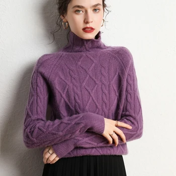 2020 nove modne zimske kašmir zgosti pulover ženske, je naravno, kašmir dnu puloverju