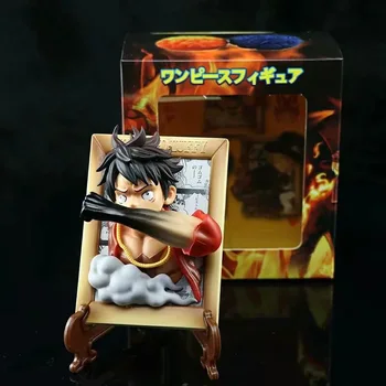 En Kos Luffy Ace Sabo Učinek 3D Okvir Anime Figur Igrače 120mm En Kos figuric Luffy Ace Sabo Kip Model Igrača