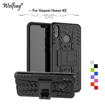 Za Huawei Honor 8X Primeru Shockproof Oklep Gume, Trde Nazaj Primeru Telefon Za Huawei Honor 8X Zaščitni ovitek Za Huawei Honor 8X 8