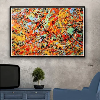 Slike Umetnosti Jackson Pollock Abstraktnega Slikarstva Psihedelični Plakatov In Fotografij Platno Stenske Slike Doma Dekor картины на стену