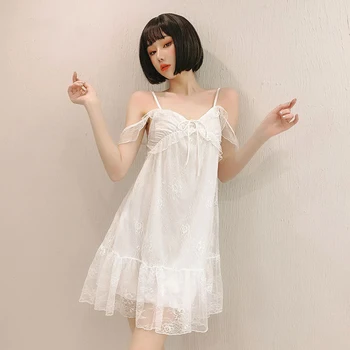 JIMIKO seksi princesa nightdress bela suspender čipke obleko, perilo, seksi femme porno slutty kostume erotično nightdress oblačila
