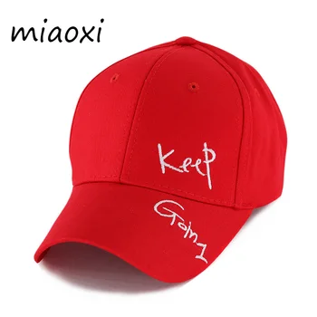 Miaoxi Nove Modne Ženske Poletje Nastavljiv Priložnostne Baseball Skp Odraslih Red Hat Pismo, Kape Za Moške Bombaž vrnitev žoge Hip Hop Klobuk