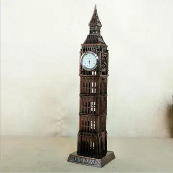 Novo 4 Barvni Design 3D Kovinski Slavni Mejnik Model Zgradbe Starinsko Londonski Big Ben Kip, trgovina s Spominki, Darila Dom Dekor Z Uro