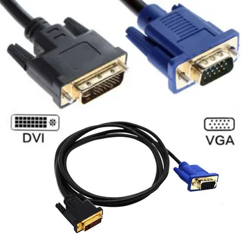 DVI-I DVI Na VGA D-Sub, Video Kabel Pretvornik Vodi 1080P HD ločljivosti za Windows, MAC OS 8.6 9 Sistemov ali Nad Svetlobe
