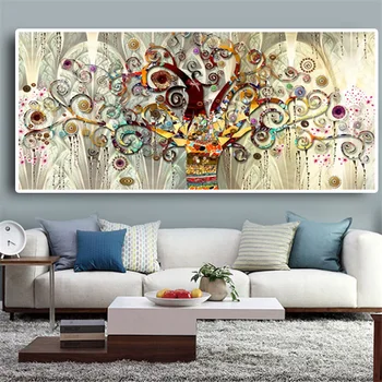 Klimt, ki jih drevo življenja olje dnevna soba slikarsko platno dekoracijo