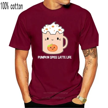 Moške Kawaii Bučna Spice Latte T-Shirt Velikost M-3Xl Digitalno Natisnjena Tee Majica
