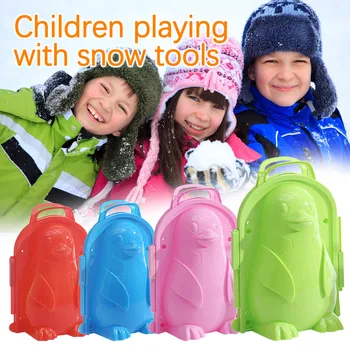 Otroci Igrače, Risanke Pingvin Plaz Maker Posnetek Orodje Za Zimske Snežne Kepe Boj Športih Na Prostem Dar Otroke, Izobraževalne Igrače