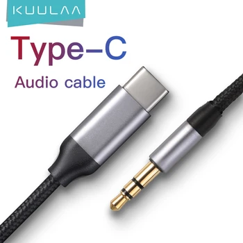 KUULAA USB C do 3.5 mm AUX Slušalke Tipa C 3.5 Jack Adapter Za Huawei Mate 20 P30 Oneplus 7 pro Xiaomi Mi 6 8 9 SE Audio Kabel