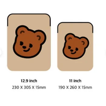 Lepe Risanke Medved Tablični Primeru Ipad Pokrov Vezenje Strani Tablet Zaščitni ovitek Ipad 11/13 Palčni Notranji Torbe za Ženske 2021 Torbici