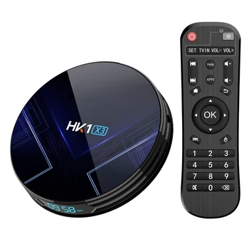 HK1 X3 TV Box Android 9.0 S905X3 Smart TV Box 4 GB DDR3 32GB 2.4 G 5G WiFi Bluetooth 4K Multimedijski Predvajalnik(EU Vtič)