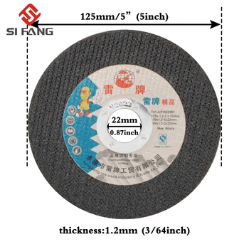 125 mm Kovinski Disk za Rezanje Cut Off Kolo Kotni Brusilnik Disk Ultrathin Vlaken Ojačanih Za Kovine, Železo Brušenje Rezilo 3-50Pc
