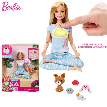 Meditacija Barbie Lutka Izvirno Glasbo Igrače Dekleta Juguetes Otroška Igrača, Lutka Barbie Oblačila za Punčko Igrače za Dekleta Spojen Lutke