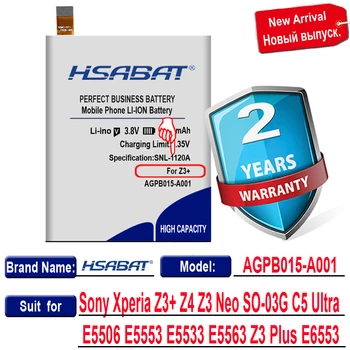 HSABAT AGPB015-A001 4900mAh Baterija za Sony Xperia Z3+ Z3 Z4 Neo TAKO 03G C5 Ultra Dual E5506 E5553 E5533 E5563 Z3 Plus E6553