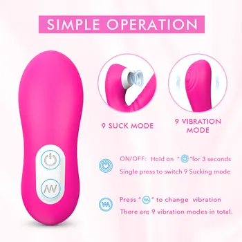 SHD-145 Super Močan Sesanju Vibrator Sex Igrače za Žensko, G-spot z 9 Hitrosti Vibracij in Nepremočljiva