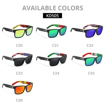 KDEAM Šokantno Barve 2020 Kvadratnih Šport Moških Polarizirana sončna Očala Elmore Modni Očala za Lady KD505