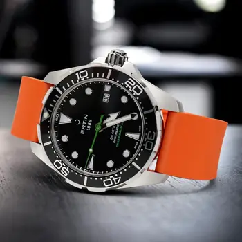 MAIKES Kakovosti fluororubber watchbands 20 mm 22 mm 24 mm Oranžna gume watch trak pasu watch dodatki za športne potapljaške ure