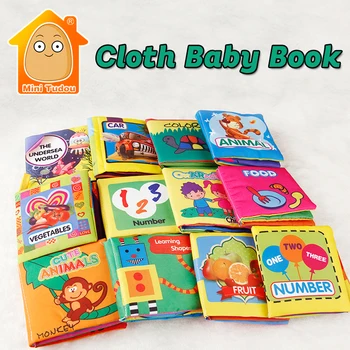 Baby 6PCS Krpo Knjiga Risanka Novorojenčka Inteligence Razvoj Mehko Mirna Knjiga Nastavite Zgodnjega Učenja Izobraževalne Igrače Za Otroke
