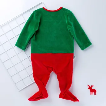 Novorojenček Božič Zimske Obleke Debel Toplo Jumpsuit Klobuk Playsuit Romper Malčke Baby Fantje Dekleta Kompleti Oblačil
