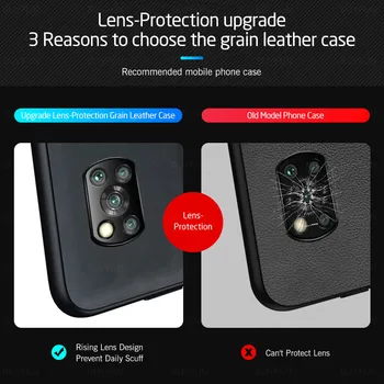 Zajema primeru usnje teksturo avto magnetno zaščito lupine za Xiaomi poco x3 nfc CC9 Pro 9t 9t pro note10 10t pro 10lite 10Ultra